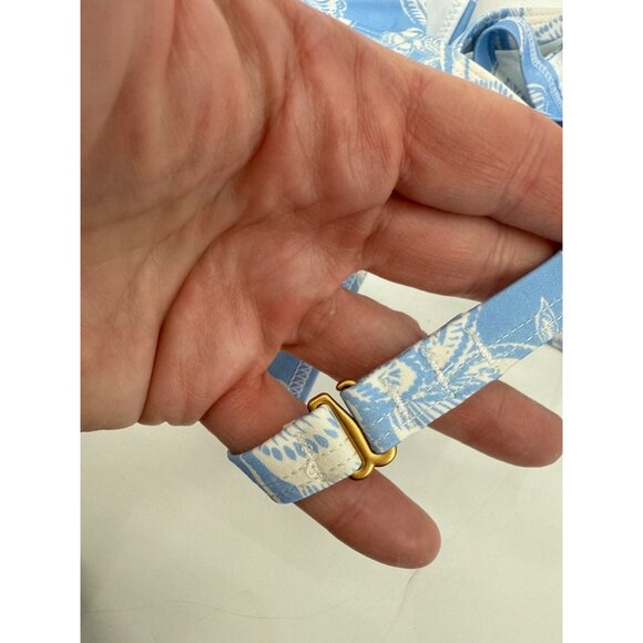 L Space Avery Bikini Top XL Womens Floral Blue Print Swimwear - Picture 8 of 8